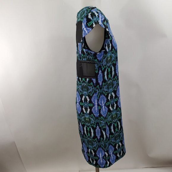 Sam Edelman Dress S Snake Print Blue Green Sheer A‎ - Picture 3 of 8